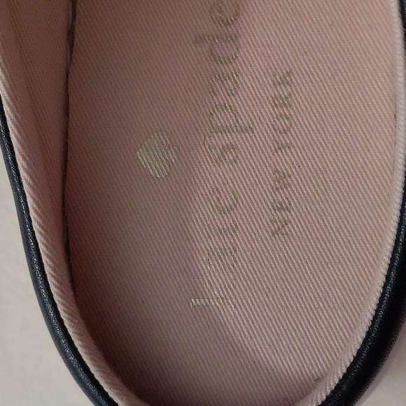 NWOT Kate Spade Andi, Navy and White Slip-On Leather Mules Size 8M - Picture 2 of 9